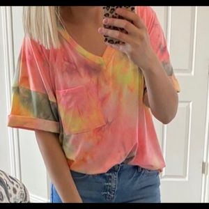 Neon Oversized Tye Dye Tee